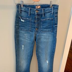 Mother patch Pocket Jeans Size 27 High rise button